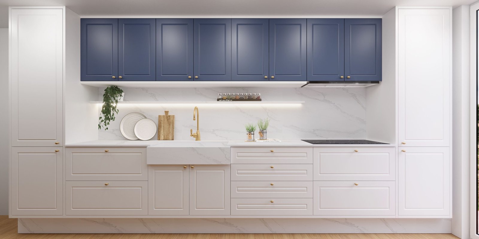 Cozinha planejada azul Italínea